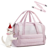 BAGSMART Cat Carrier front view cabin-ready design for comfortable travel.