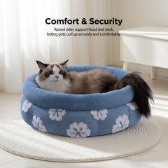 BALANCE cat bed anti-slip bottom closeup shows stable naps on tile floors