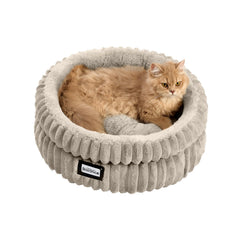 BALANCE cat bed round bed on floor showing secure cozy indoor resting spot