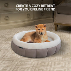 BALANCE donut bed goat anti-slip bottom keeps bed stable on floors.