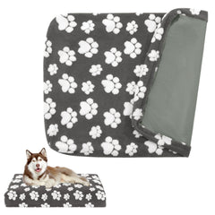 BALAPET dog bed cover with paw print provides cozy visual appeal and protection against stains.