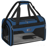 BALEINE Cat Carrier with mesh sides provides airflow and visibility for small pets.