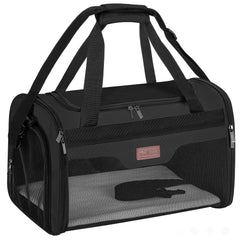 BALEINE cat carrier shows breathable four-sided mesh for improved airflow