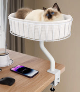 BALORAY Cat Desk Bed mount bracket delivers stable desk support for your cat