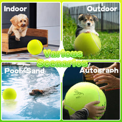Banfeng Big Tennis Ball for Dogs—ships uninflated, inflate after delivery.