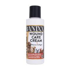 BANIXX wound care cream bottle with marine collagen provides moisture and surface protection