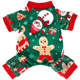 Baobecute dog Christmas pajamas plush velvet front view for cozy winter warmth.