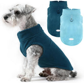 BAOBICUTE 2Pack fleece dog sweater vest on model showing cozy warmth for cold walks