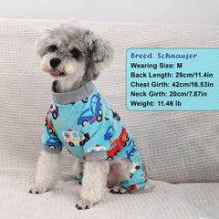 Baobicute dog pajamas fabric close-up showing soft, breathable polyester.