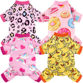 BAOBICUTE leopard-pattern dog pajamas for daily walks with stylish comfort.