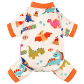 BAOBICUTE dog pajamas in back view show soft, lightweight onesie for comfy all-day wear.