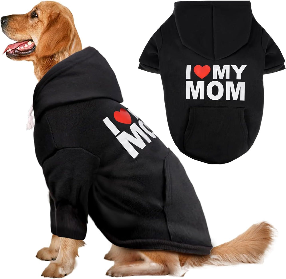 BAOBICUTE dog hoodie front view shows cozy fleece warmth for cold days