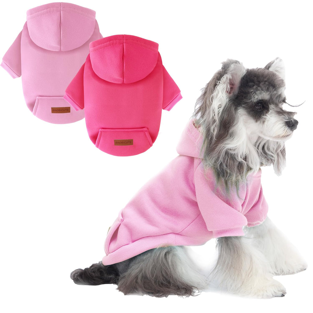 Baobicute pack de dos sudaderas con capucha para perro, ideal para combinar looks