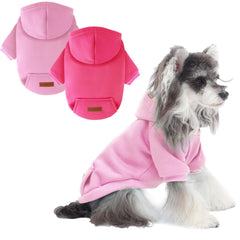 Baobicute pack de dos sudaderas con capucha para perro, ideal para combinar looks