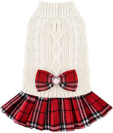 BAOBICUTE small dog sweater close-up highlighting bowtie for cozy warmth