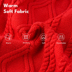 Baobicute small dog sweater shows classic cable knit pattern for timeless style.