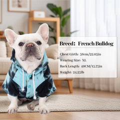 Baobicute tejido denso en sudadera de perro Tie Dye para durabilidad.