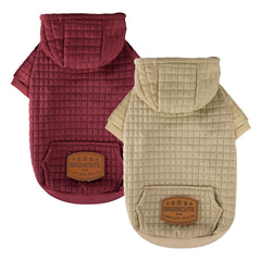 BAOBICUTE two-pack dog hoodie back view highlights warm, flexible fit for small and medium dogs.