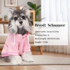 BAOBICUTE hooded dog sweatshirt shows drawstring hood for adjustable fit