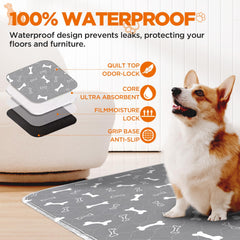 Baodan washable dog pee pad leakproof surface protects floors during accidents.