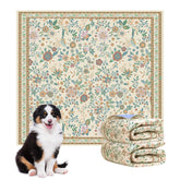 Baodan washable puppy pad flowers front view showing garden print for stylish potty training