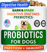 BARK&SPARK dog probiotics chews close-up for digestion support.