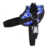 Bark Appeal Blue Hibiscus Harness XL with adjustable fit for large dogs' daily walks