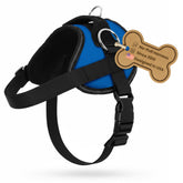 Bark Appeal blue no-pull harness with side D-ring for controlled, comfortable everyday walks.