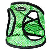 Bark Appeal Green Netted Step-in Harness left-side view for secure daily walks.
