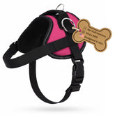 Bark Appeal pink no-pull harness with side D-ring for controlled walks