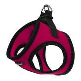 Bark Appeal Raspberry Step-in Harness front view shows secure, comfortable fit for small to medium dogs.
