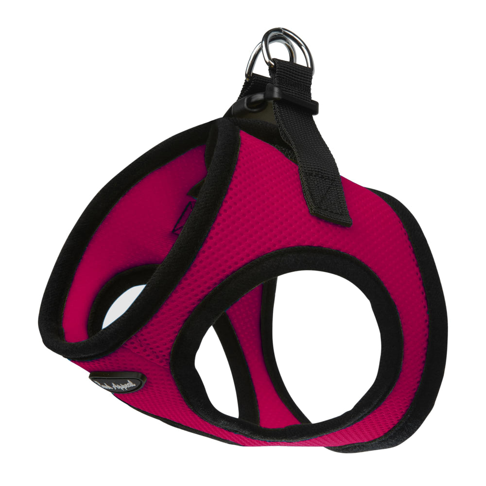 Bark Appeal Raspberry Step-in Harness shown in soft mesh for comfortable daily walks