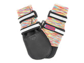 Bark Brite all-weather paw boots front view with reflective straps for enhanced visibility