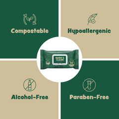 Bark & Clean eco-pack emphasizes compostable bamboo for an eco-friendly choice.