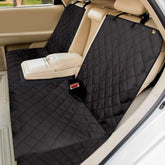 Bark Lover dog car seat cover backseat setup protects from hair and mess