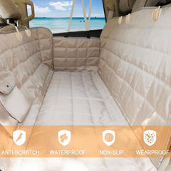 Bark Lover waterproof layer close-up protects car interior