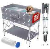 Bark Spa foldable dog bath tub enables compact storage and easy home grooming.