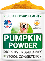 BARK&SPARK Pumpkin for Dogs powder added to meals supports digestion and regular stool