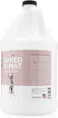 Bark2Basics Naked D-Mat conditioner gallon jug shown for professional grooming outcomes.