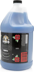 Bark2Basics Rock The Dog shampoo diluted 32:1 for cost-efficient grooming.