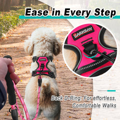 BARKBAY adjustable-straps harness on dog with snug fit for secure outdoor use.