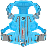 BARKBAY Dog Harness No Pull blue front view offers comfortable control on daily walks.