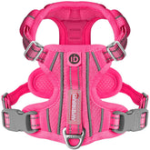 BARKBAY dog harness no-pull pink side view supports comfortable daily walks