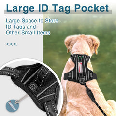 BARKBAY No-Pull Pocket close-up highlights ID tag pocket for quick identification.