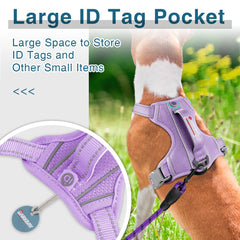 BARKBAY No Pull harness side view highlights air mesh comfort and anti-chafe padding