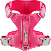 BARKBAY No-Pull harness pink enables easier daily walks with gentle guidance.
