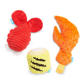 BarkBox The Maine Event lobster-tail toy image designed for fetch and squeaks.