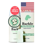 Barkle teeth-cleaning gel packaging for vet-approved dog dental care