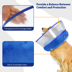 BARKLESS inflatable cone with detachable shield for flexible coverage