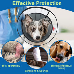 BARKLESS soft dog cone protects furniture by reducing bumps and friction.